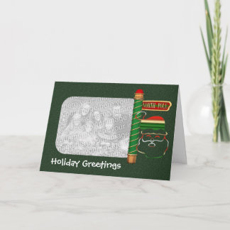 Festiva Tarjeta fotográfica navideña de navidades Santa Fa