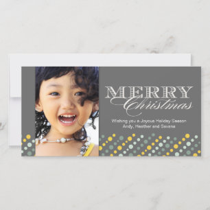 Festiva Tarjeta fotográfica navideña de personalizable
