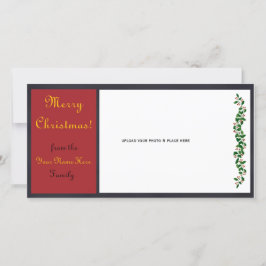 Festiva Tarjeta fotográfica navideña de personalizable - #
