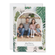 Tarjeta fotográfica navideña encantada de Winter F