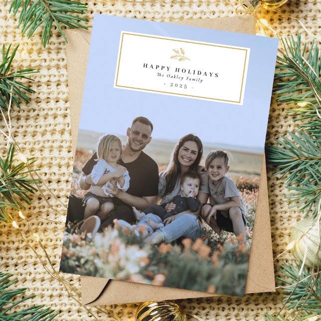 Festiva Tarjeta fotográfica navideña feliz de la familia (Subido por el creador)