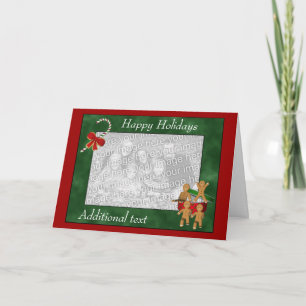 Festiva Tarjeta fotográfica navideña Gingerbread Cookies p
