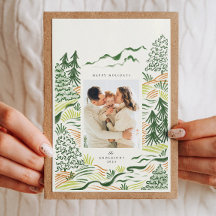 tarjeta fotográfica navideña iluminada