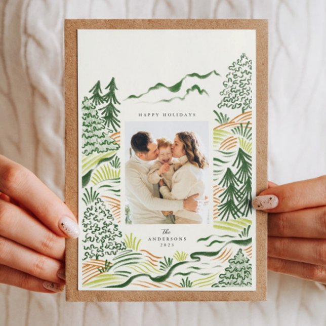 Festiva tarjeta fotográfica navideña iluminada (Subido por el creador)