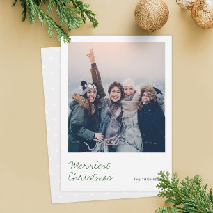 Festiva Tarjeta fotográfica navideña minimalista