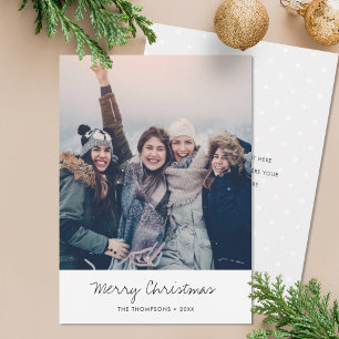Festiva Tarjeta fotográfica navideña minimalista