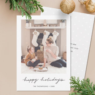 Festiva Tarjeta fotográfica navideña minimalista