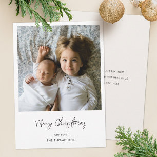 Festiva Tarjeta fotográfica navideña minimalista