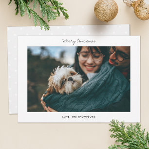 Festiva Tarjeta fotográfica navideña minimalista