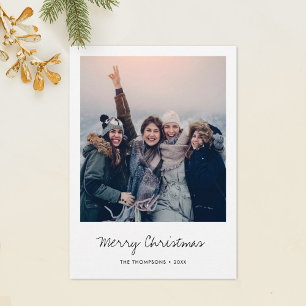 Festiva Tarjeta fotográfica navideña minimalista
