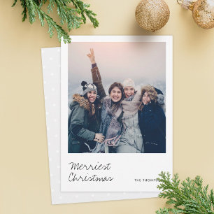 Festiva Tarjeta fotográfica navideña minimalista