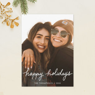 Festiva Tarjeta fotográfica navideña minimalista