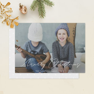 Festiva Tarjeta fotográfica navideña Minimalista simple