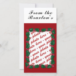 Festiva Tarjeta fotográfica navideña o etiqueta de regalo