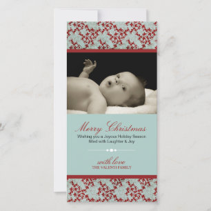 Festiva Tarjeta fotográfica navideña para navidades