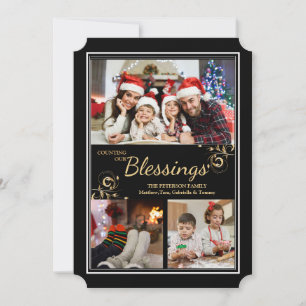 Festiva Tarjeta fotográfica navideña para navidades
