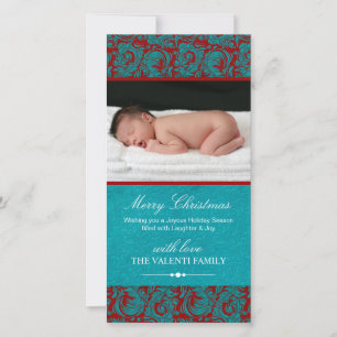 Festiva Tarjeta fotográfica navideña para navidades