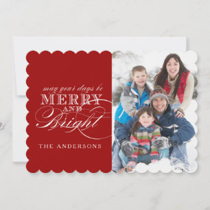 Festiva Tarjeta fotográfica navideña para Navidades amargo