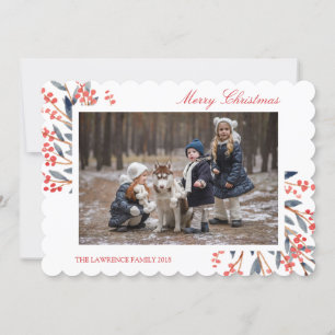 Festiva Tarjeta fotográfica navideña para Navidades de la 