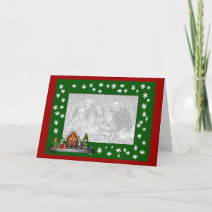 Festiva Tarjeta fotográfica navideña para navidades de la 
