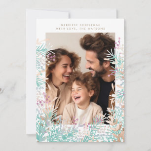 Festiva Tarjeta fotográfica navideña para Navidades de mar