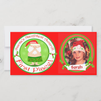 Festiva Tarjeta fotográfica navideña para niños divertidos