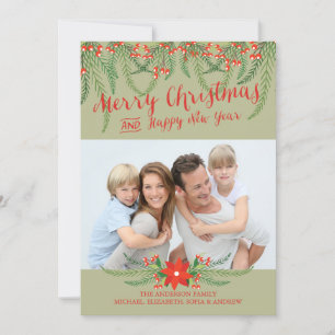 Festiva Tarjeta fotográfica navideña para tener Navidades 