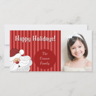 Festiva Tarjeta fotográfica navideña SANTA CLAUS