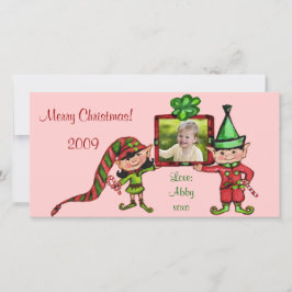 Festiva Tarjeta fotográfica navideña vintage