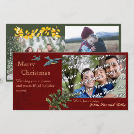 Festiva Tarjeta fotográfica navideña vintage