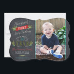 Festiva Tarjeta fotográfica navideña Vintage Chalkboard<br><div class="desc">¡Esta elegante tarjeta fotográfica es para deleitar a sus destinatarios! Card dice "Ten una Feliz Navidad y un feliz Año Nuevo" Diseño de Sweet Pea Cards. Ver otros diseños únicos y hermosos en mi tienda Zazzle! http://www.zazzle.com/sweetpeacards</div>