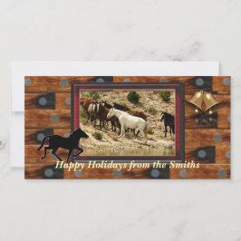 Festiva tarjeta fotográfica occidental