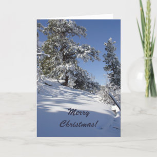 Festiva Tarjeta fotográfica panorámica de Navidades blanco