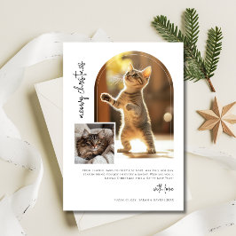 Festiva Tarjeta fotográfica para el arco de Navidades Cat 