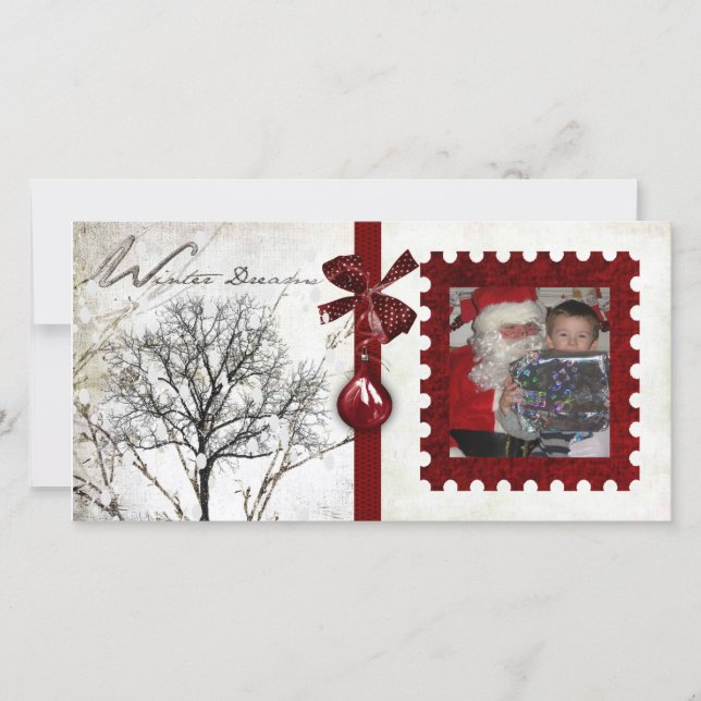 Festiva Tarjeta fotográfica para navidades (Anverso)