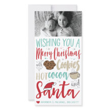 Tarjeta fotográfica para navidades - Santa, gallet