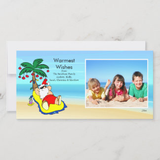 Festiva Tarjeta fotográfica para Navidades tropicales de l