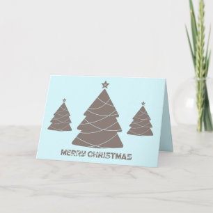 Festiva Tarjeta fotográfica Pastel Blue Gray Christmas Tre