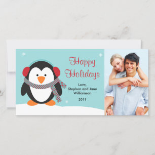 Festiva Tarjeta fotográfica Penguin 2010 para navidades