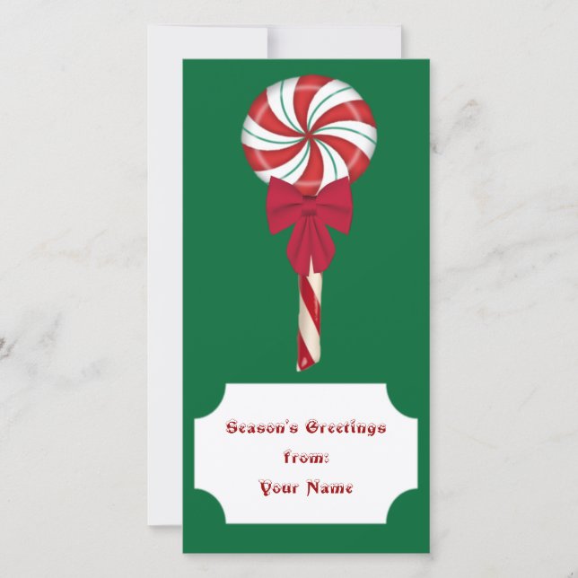 Festiva Tarjeta fotográfica Peppermint Lollipop (Anverso)