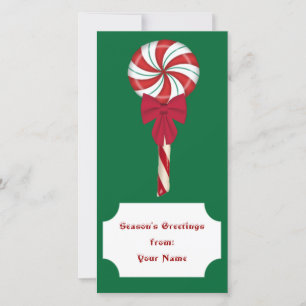 Festiva Tarjeta fotográfica Peppermint Lollipop
