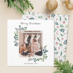 Festiva Tarjeta fotográfica personalizada de ferias navide