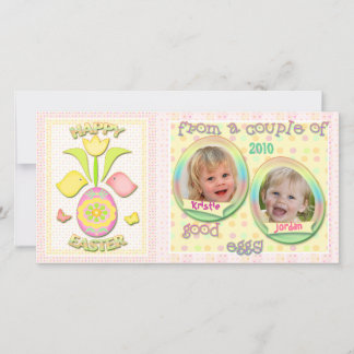 Festiva Tarjeta fotográfica personalizada de Pascua