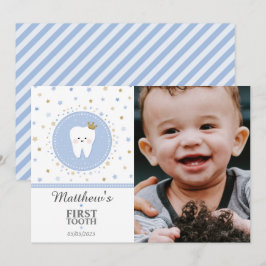 Festiva Tarjeta fotográfica personalizada First Tooth Baby