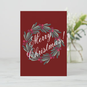 Festiva Tarjeta fotográfica personalizada guion navideño d