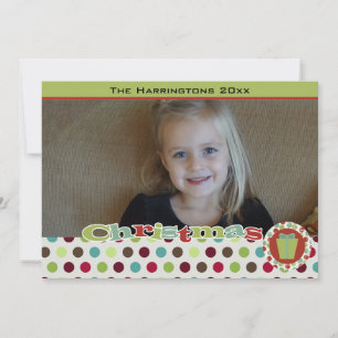 Festiva Tarjeta fotográfica personalizada Lotsa Dots