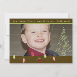 Festiva Tarjeta fotográfica personalizada Merry and Bright