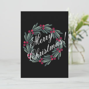 Festiva Tarjeta fotográfica personalizada Merry Christmas