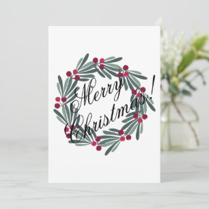 Festiva Tarjeta fotográfica personalizada Merry Christmas
