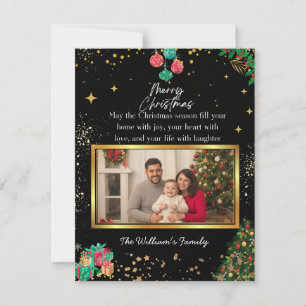 Festiva Tarjeta fotográfica Personalizado a los navidades